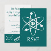 Aantrekkingskrachten in Teal RSVP Kaart (Voorkant / Achterkant)