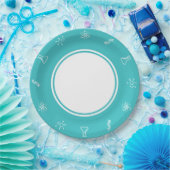 Aantrekkingskrachten in Turquoise Papieren Bord (Feest)