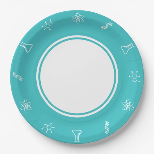 Aantrekkingskrachten in Turquoise Papieren Bord (Voorkant)