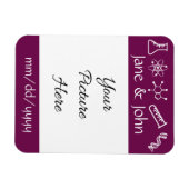 Aantrekkingskrachten in wijn Save-the-Date magneet (Horizontaal)