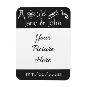 Aantrekkingskrachten in Zwarte Save-the-Date Magne Magneet