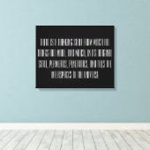 Aantrekkingswet Quote Canvas Afdruk (Insitu (Houten vloer))