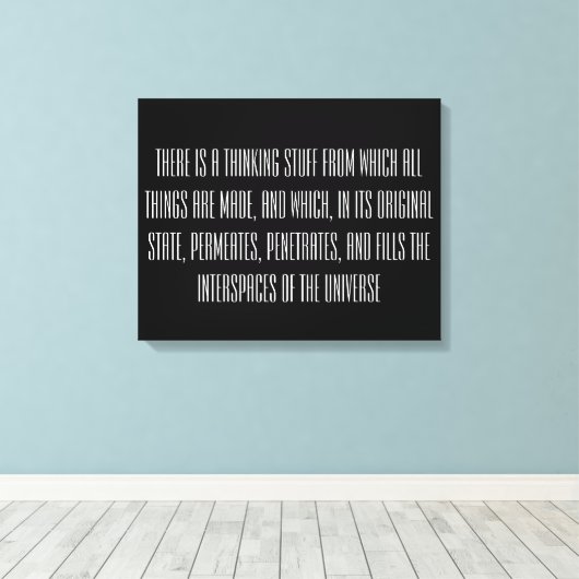Aantrekkingswet Quote Canvas Afdruk (Insitu (Houten vloer))