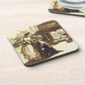 Aanvaard, 1853 (pen en bruine inkt op papier) drankjes onderzetter (Linkerzijde)