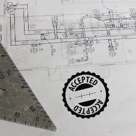 Aanvaard, accountant, klein bedrijf rubberstempel