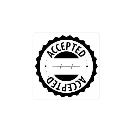 Aanvaard, accountant, klein bedrijf rubberstempel (Afrduk)