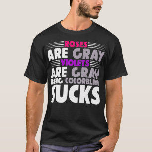 Aanvaard Colorblind Color Blind Love Fun animal we T-shirt