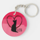 Aanvaard geen winkelhuisjes sleutelhanger (Achterkant)