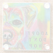 Aanvaard geen winkelwaakzaamheid glazen onderzetter (Achterkant)