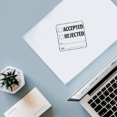 Aanvaard/verworpen, twee in één rubberstempel