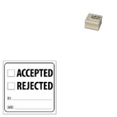 Aanvaard/verworpen, twee in één rubberstempel (Gestempeld)