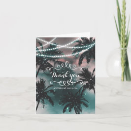 Aanvaardbaar Night Sky Evening Beach Lights Weddin Bedankkaart