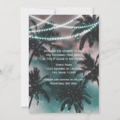 Aanvaardbaar Night Sky Evening Beach Lights Weddin Kaart (Achterkant)