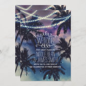 Aanvaardbaar Night Sky Evening Beach Lights Weddin Kaart (Voorkant / Achterkant)