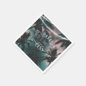 Aanvaardbaar Night Sky Evening Beach Lights Weddin Servetten (Hoek)