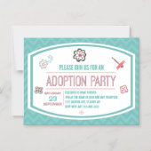 Aanvaardbare moderne roze & blauwe vlinderkaart magnetische uitnodiging (Voorkant)