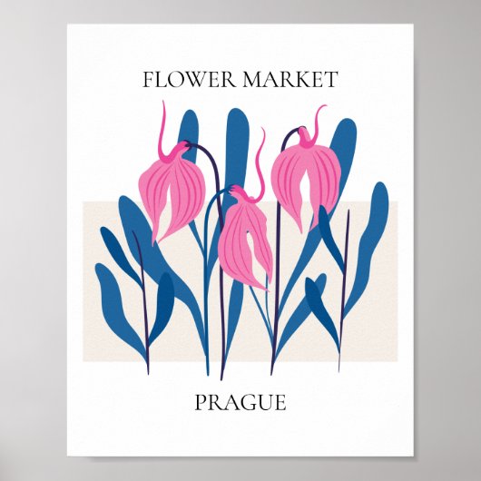 Aanvaardbare Praag voor de bloemenmarkt Poster (Voorkant)