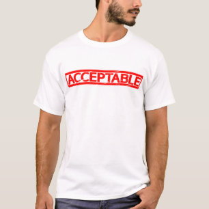 Aanvaardbare stempel t-shirt