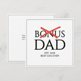 Aanvaarde BONUS PAPA Opgerichte Vaderdag Kaart
