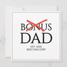 Aanvaarde BONUS PAPA Opgerichte Vaderdag Kaart