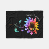 Aanvaarding Autisme Bewustheid Vrouwen Mam Teacher Fleece Deken (Voorkant (Horizontaal))