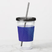 aanvaarding | Blauw Indigo Violet Shibori Patroon Acryl Drinkbeker (Achterkant)