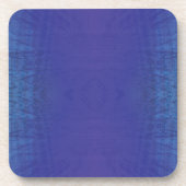 aanvaarding | Blauw Indigo Violet Shibori Patroon Bier Onderzetter (Voorkant)