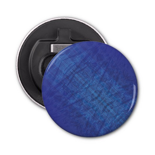 aanvaarding | Blauw Indigo Violet Shibori Patroon Button Flesopener (Voorkant)
