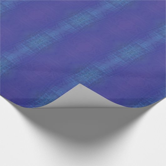 aanvaarding | Blauw Indigo Violet Shibori Patroon Cadeaupapier (Hoek)
