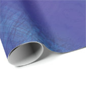 aanvaarding | Blauw Indigo Violet Shibori Patroon Cadeaupapier (Rol Hoek)