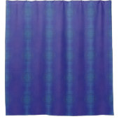 aanvaarding | Blauw Indigo Violet Shibori Patroon Douchegordijn (Voorkant)