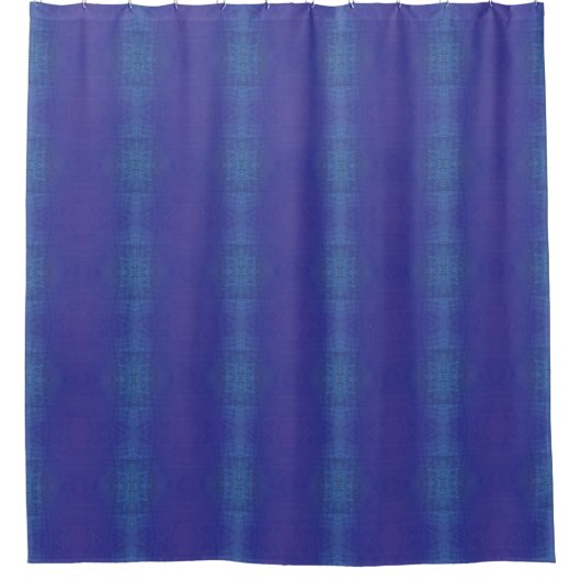 aanvaarding | Blauw Indigo Violet Shibori Patroon Douchegordijn (Voorkant)
