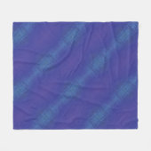 aanvaarding | Blauw Indigo Violet Shibori Patroon Fleece Deken (Voorkant (Horizontaal))