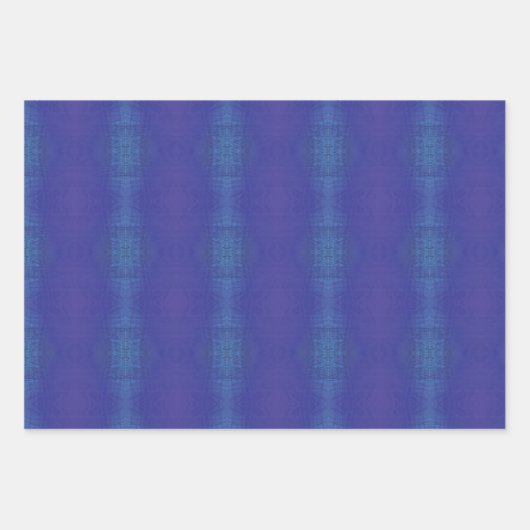 aanvaarding | Blauw Indigo Violet Shibori Patroon Inpakpapier Vel (Voorkant 2)