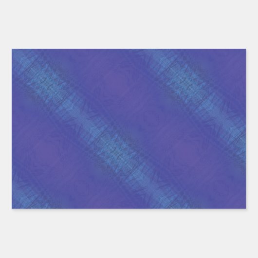 aanvaarding | Blauw Indigo Violet Shibori Patroon Inpakpapier Vel (Voorkant 2)