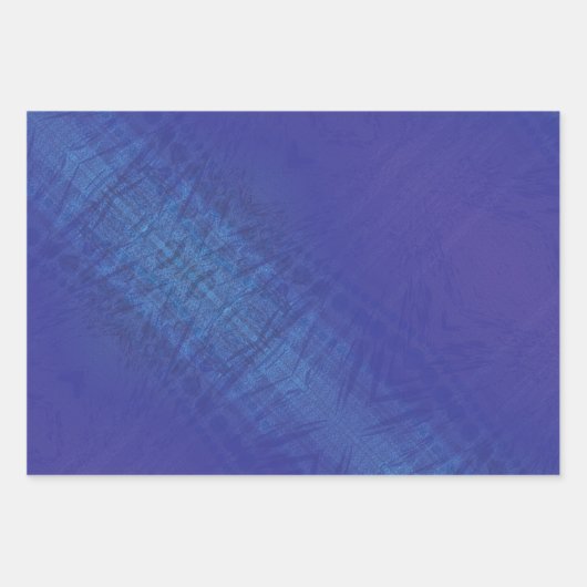 aanvaarding | Blauw Indigo Violet Shibori Patroon Inpakpapier Vel (Voorkant)