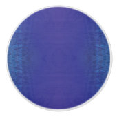 aanvaarding | Blauw Indigo Violet Shibori Patroon Keramische Knop (Voorkant)