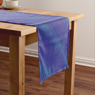 aanvaarding Blauw Indigo Violet Shibori Patroon Korte Tafelloper