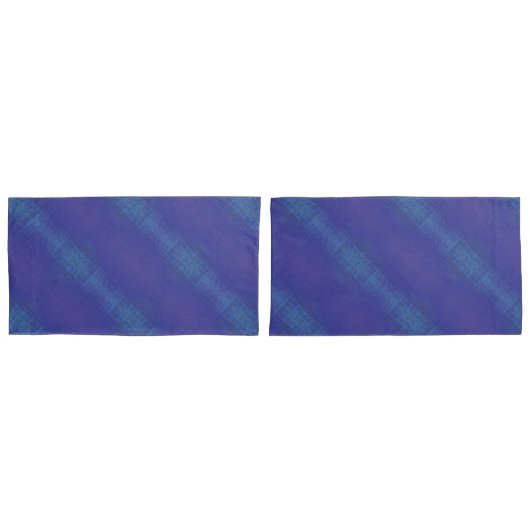 aanvaarding | Blauw Indigo Violet Shibori Patroon Kussensloop (Voorkant-Set)