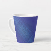 aanvaarding | Blauw Indigo Violet Shibori Patroon Latte Mok (Linkerhoek)