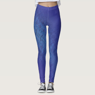 aanvaarding Blauw Indigo Violet Shibori Patroon Leggings