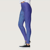 aanvaarding | Blauw Indigo Violet Shibori Patroon Leggings (Links)