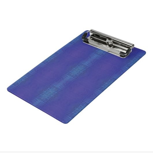 aanvaarding | Blauw Indigo Violet Shibori Patroon Mini Klembord (Angled3)