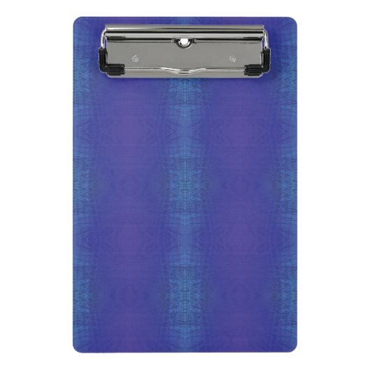 aanvaarding | Blauw Indigo Violet Shibori Patroon Mini Klembord (Voorkant)