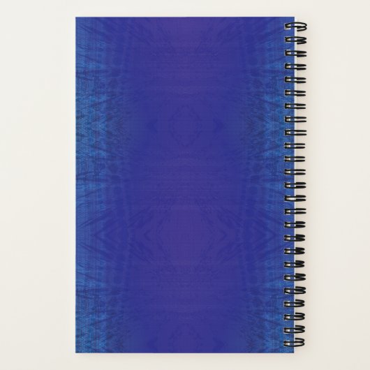 aanvaarding | Blauw Indigo Violet Shibori Patroon Notitieboek (Achterkant)