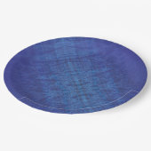aanvaarding | Blauw Indigo Violet Shibori Patroon Papieren Bordje (Gekanteld)