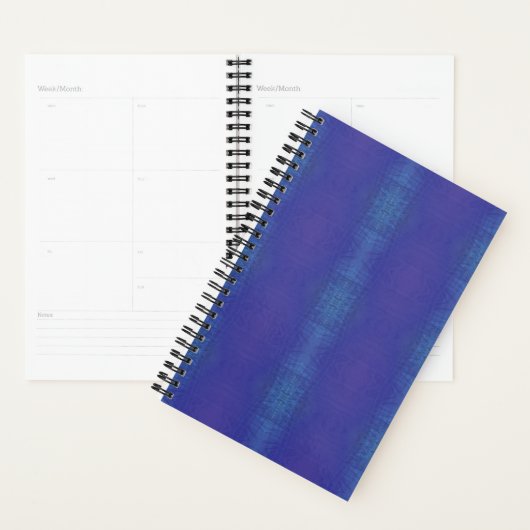 aanvaarding | Blauw Indigo Violet Shibori Patroon Planner (Display)