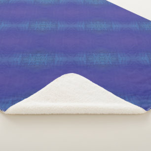 aanvaarding   Blauw Indigo Violet Shibori Patroon Sherpa Deken