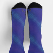 aanvaarding | Blauw Indigo Violet Shibori Patroon Sokken (Top)