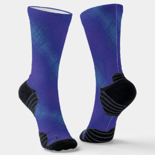 aanvaarding   Blauw Indigo Violet Shibori Patroon Sokken